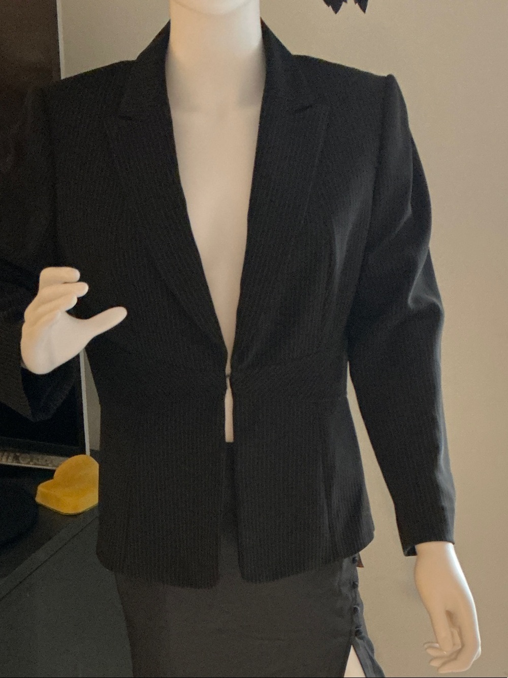 Tahari Black Pinstripe Women's Blazer